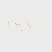 Ikon blue light brille med klare glas og guldstel