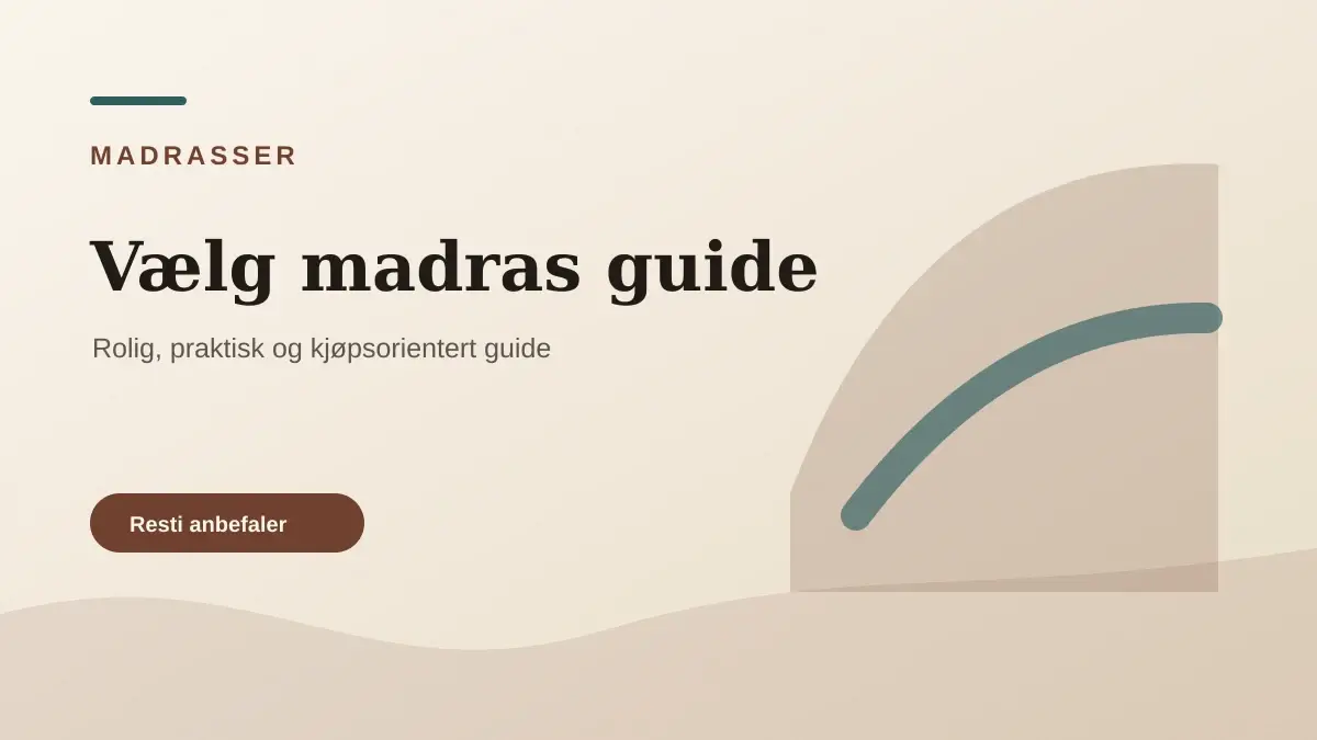 Vælg madras guide illustrert som madrasser hos Sovekompas